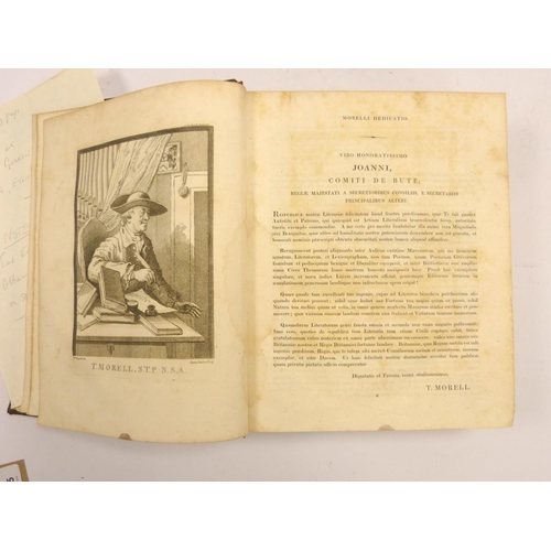 15 - HEDERICH BENJAMIN.&nbsp;&nbsp;Lexicon Manuale Graecum. Title in red & black (marginal repairs). ... 
