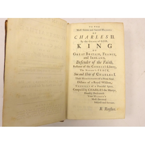 17 - KING CHARLES I.  Eikon Bazilike, the Pourtraiture of His Sacred Majesty ... In His Solitudes & S... 