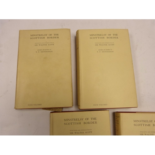 5 - SCOTT SIR WALTER.&nbsp;&nbsp;Minstrelsy of the Scottish Border, ed. by T. F. Henderson. 4 vols. Orig... 