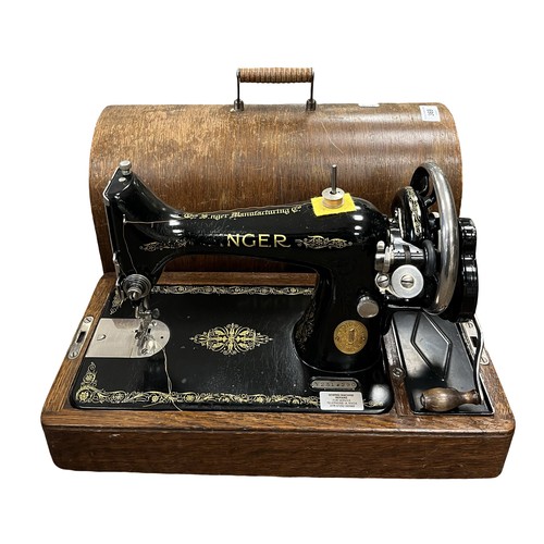 Cased Singer sewing machine