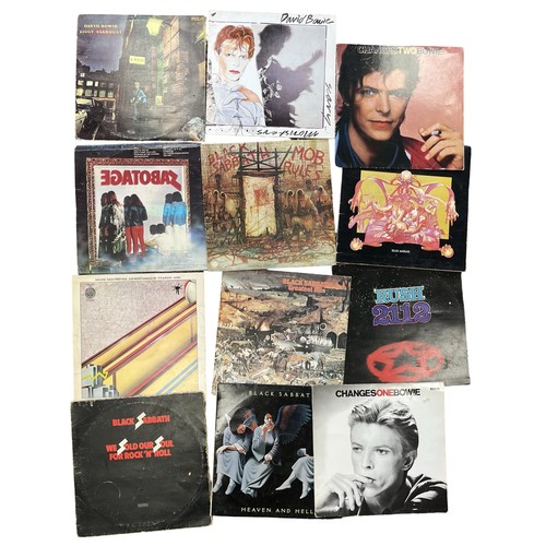 Collection of vinyl to include Black Sabbath, David Bowie, Fleetwood ...