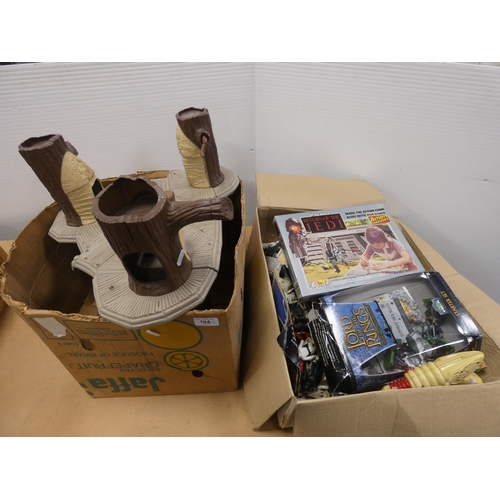 104 - Two boxes of childrens toys to include Space Pilot 