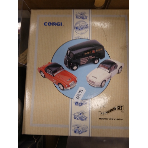 12 - Box of boxed model die cast cars to include Corgi, Troféu etc.
