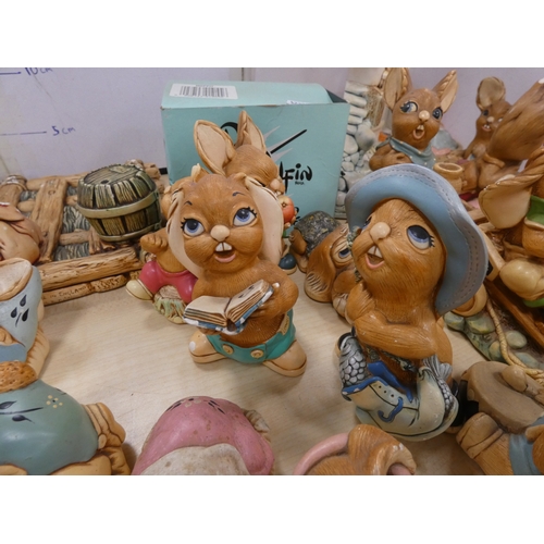 17 - Large group of Pendelfin rabbit figures.