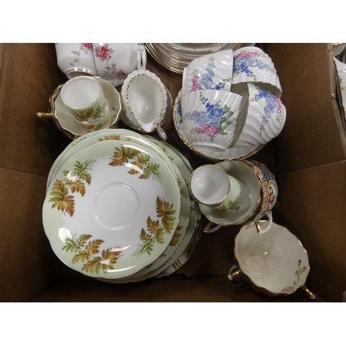 2 - Two boxes of Aynsley porcelain and similar.