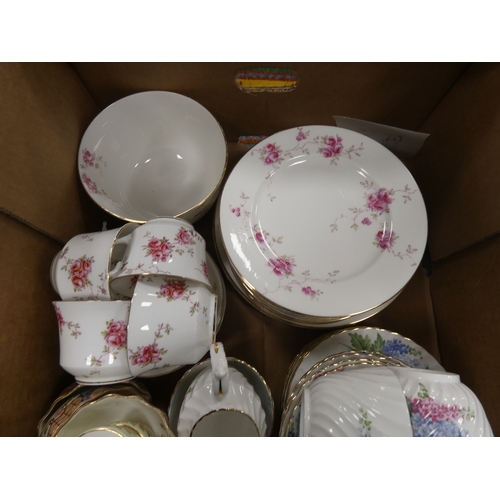 2 - Two boxes of Aynsley porcelain and similar.