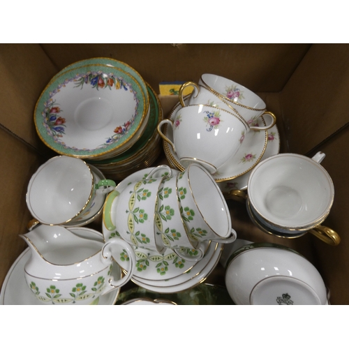2 - Two boxes of Aynsley porcelain and similar.