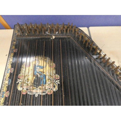 27 - Mandolin guitar harp zither, made in Saxony.