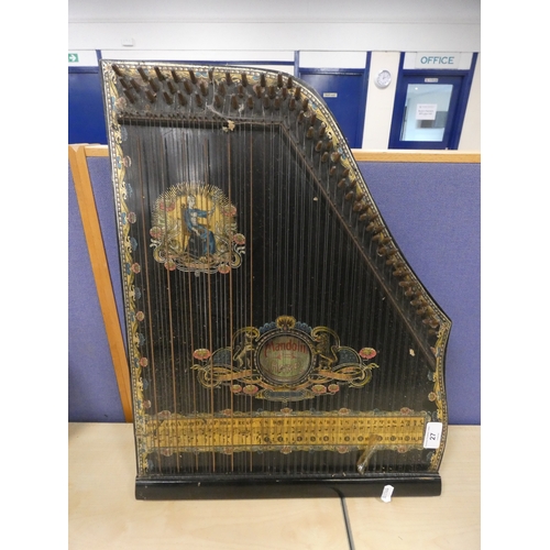 27 - Mandolin guitar harp zither, made in Saxony.