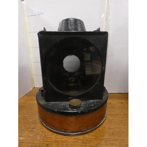 34 - Miner's safety lamp and coaching style lamp. (2)