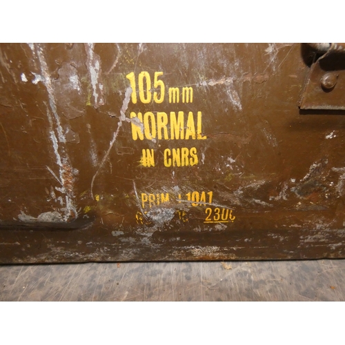 35 - Metal ammunition box containing antique price guide books, shoe lasts etc.