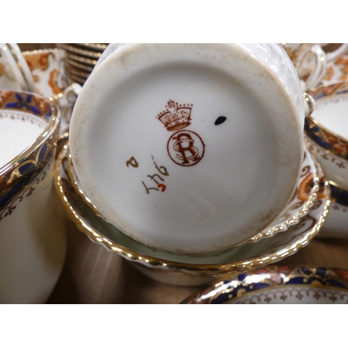 4 - Three boxes of assorted Imari tea and dinnerwares to include Colclough, Osborne etc.