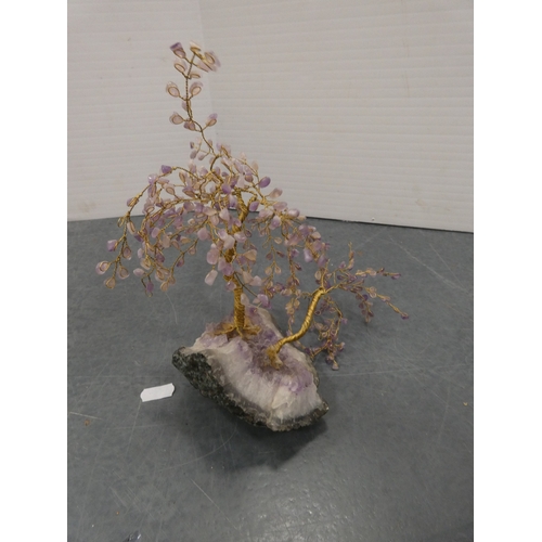 52 - Amethyst geode money tree.