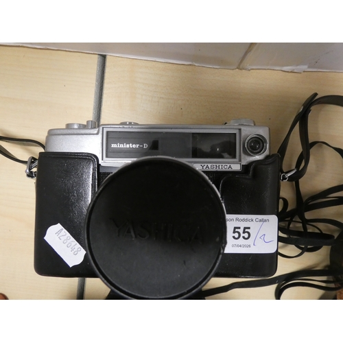 55 - Yashica Minister-D camera, light meter etc.