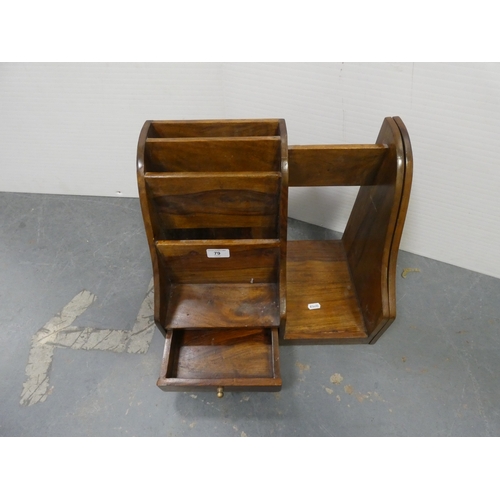 79 - Rustic wood stationery/desk stand.