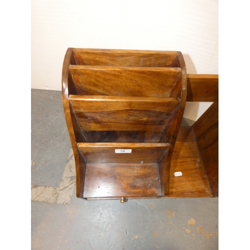 79 - Rustic wood stationery/desk stand.