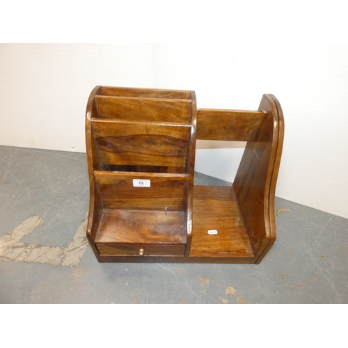 79 - Rustic wood stationery/desk stand.