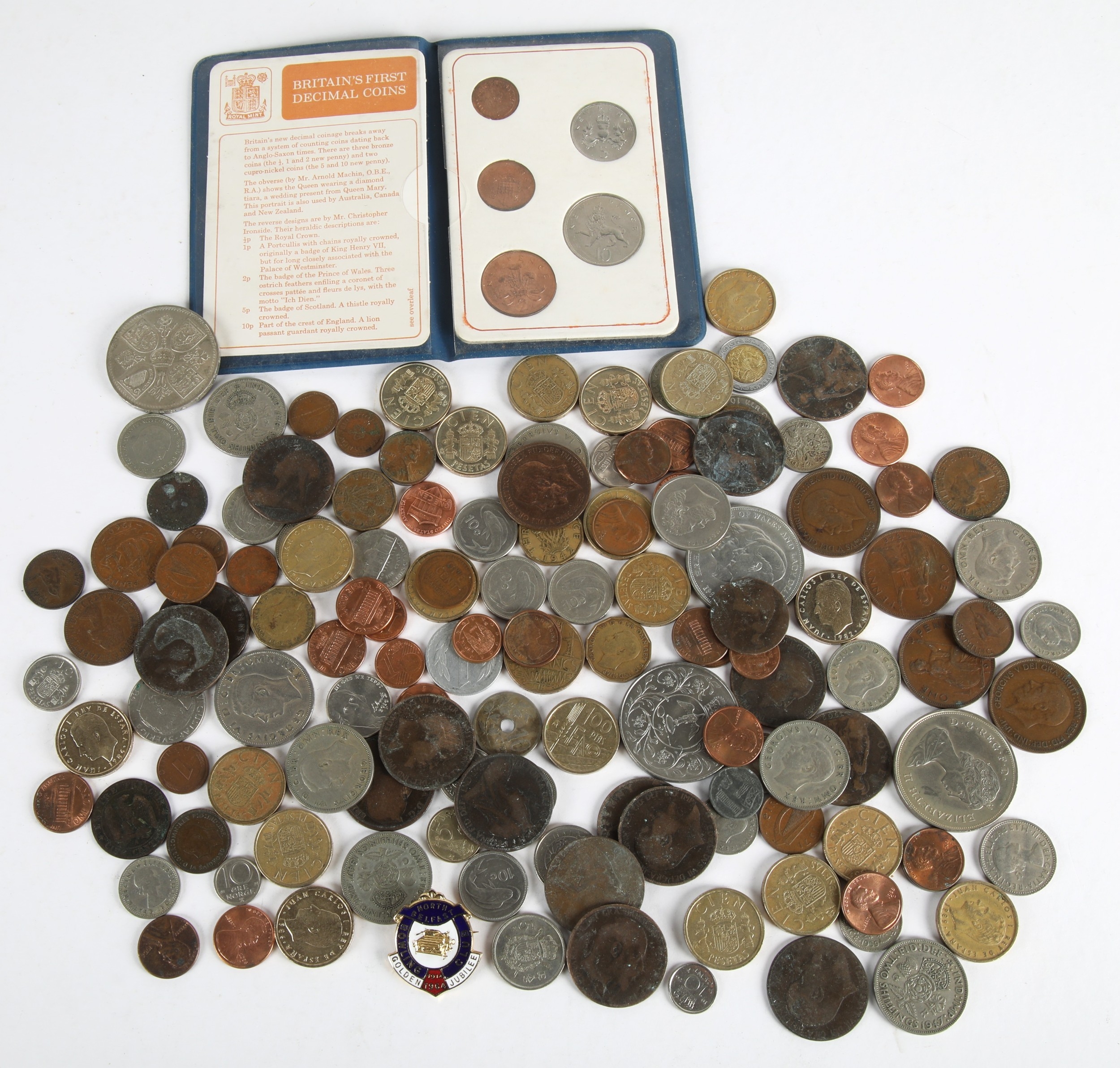 Collection of assorted coins to include commeorative coins etc
