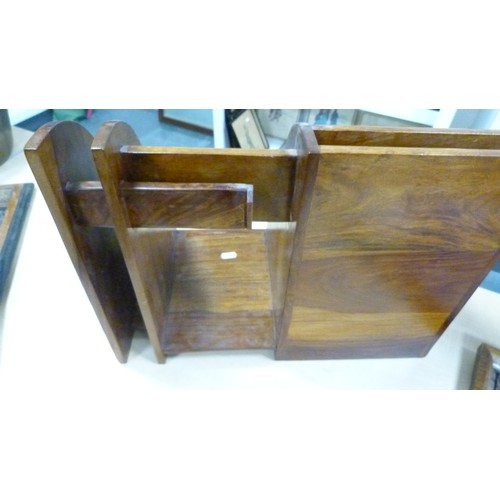 79 - Rustic wood stationery/desk stand.