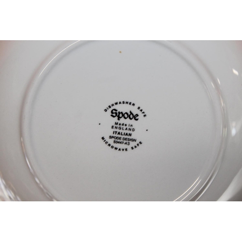 1 - Spode Italian pattern dinner, tea and coffee set to include tureen, coffee pot, tea pot, dinner plat... 