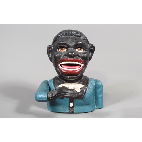 19 - Cast metal mechanical 'Jolly' money bank.