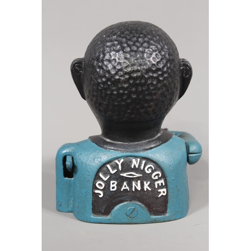 19 - Cast metal mechanical 'Jolly' money bank.