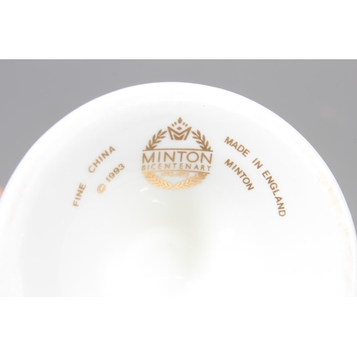 20 - Minton bone china 'Minton Rose Basket' urn vase, 23cm tall.