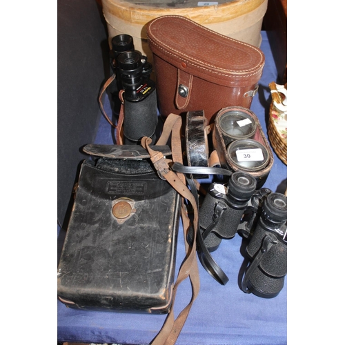 30 - KDC pair of 7x50 Glory binoculars, pair of Observer 8x40 binoculars, pair of field glasses and a Kod... 