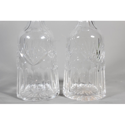 36 - Pair of cut glass decanters. (2)