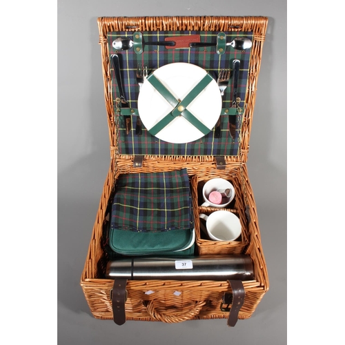 37 - Fortnum and Mason wicker picnic hamper.&nbsp;