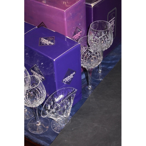 57 - Edinburgh Crystal glassware to include ships decanter, fruit bowl, decanter, wine glasses etc. most ... 