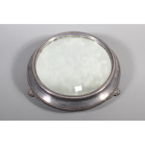 9 - Silver plated wedding cake stand, 33cm diameter.&nbsp;