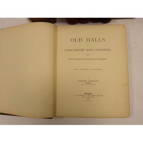 37 - TAYLOR HENRY.&nbsp;&nbsp;Old Halls in Lancashire & Cheshire. Litho plates & plans. Quarto. O... 