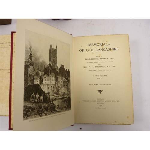 37 - TAYLOR HENRY.&nbsp;&nbsp;Old Halls in Lancashire & Cheshire. Litho plates & plans. Quarto. O... 