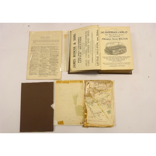47 - TILLOTSON & SON.  Tillotson's Bolton Directory. 942pp. Adverts. Separate fldg. map. Rebound brow... 