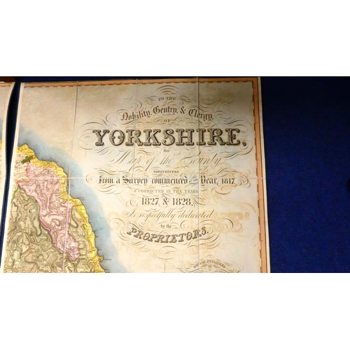 58 - TEESDALE HENRY & CO. & STOCKING C.&nbsp;&nbsp;Yorkshire ... Map of the County Constructed fr... 