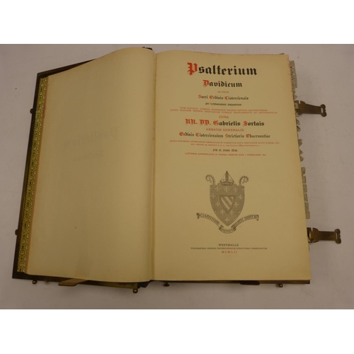92 - CISTERCIAN ORDER.  Psalterium Davidicum ad Usum Sacri Ordinis Cisterciensis ... Cura ... Gabrielis S... 