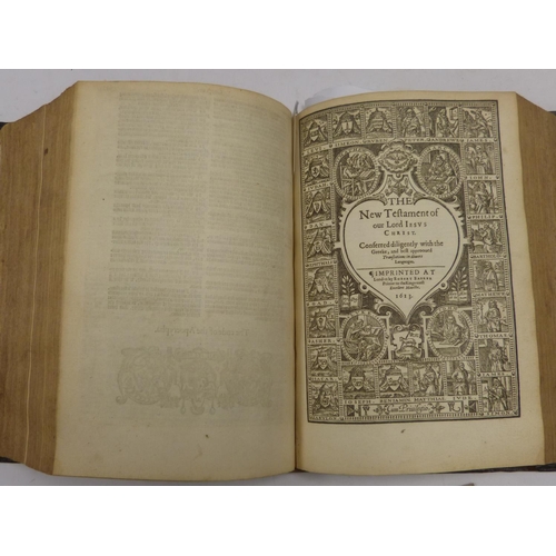 93 - GENEVA (BREECHES) BIBLE, PRAYER BOOK & PSALTER.  The Booke of Common Prayer with the Psalter or ... 