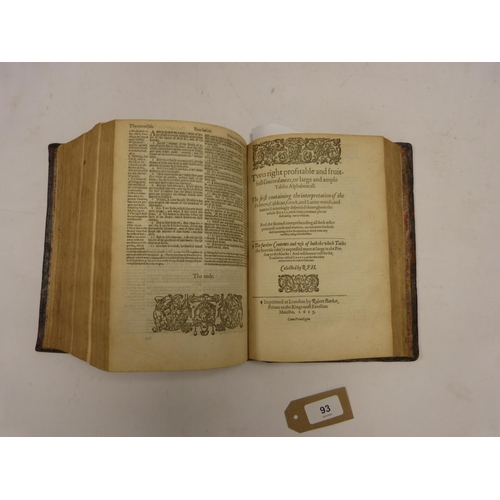 93 - GENEVA (BREECHES) BIBLE, PRAYER BOOK & PSALTER.  The Booke of Common Prayer with the Psalter or ... 