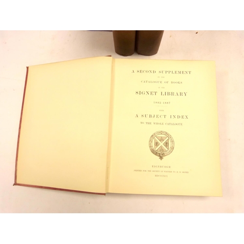 SIGNET LIBRARY. Catalogue of the Printed Books in the Library of the ...