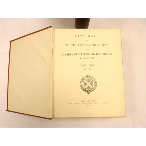 SIGNET LIBRARY. Catalogue of the Printed Books in the Library of the ...