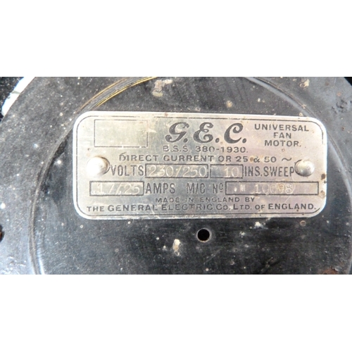 GEC Universal industrial fan, c. 1930s.
