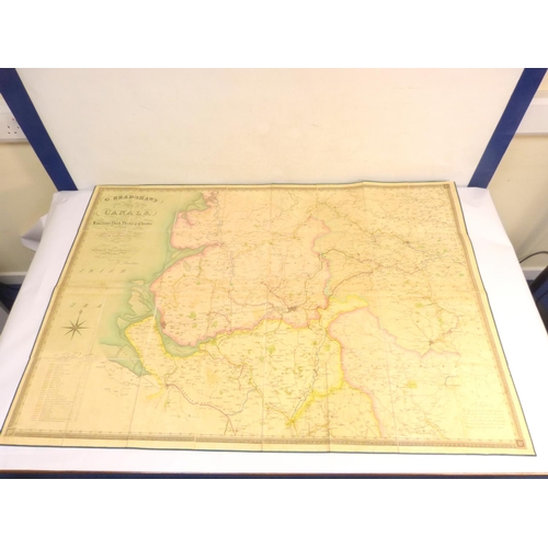 57 - BRADSHAW G.  2 maps. G. Bradshaw's Map of Canals Situated in the Counties of Lancaster, York, Derby ... 