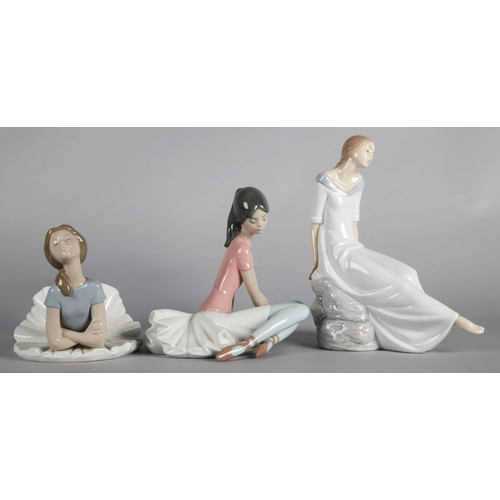 11 - Two Lladro Balerina figures with Nao 'Romantic Dreams' (3).