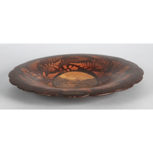 13 - Fernware 'Burns Monument' plate, diameter 23cm (damaged and repaired edge).
