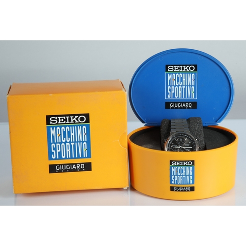 55 - Seiko Macchina Sportiva gents chronograph wristwatch, boxed.
