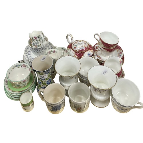 Paragon Rockingham pattern part teaser, Wedgewood cup and saucers ...