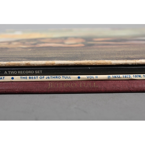 567 - Jethro Tull Living in the Past double vinyl in picture book, Aqualung, Jethro Tull Live and The Best... 
