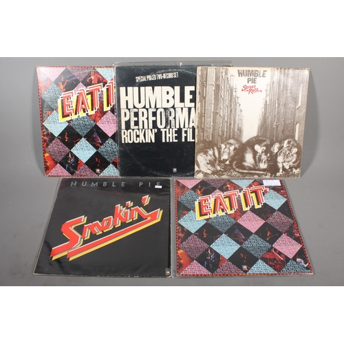 669 - Humble Pie vinyl records to include Eat It double album with book, Smokin, Performance Rockin The Fi... 