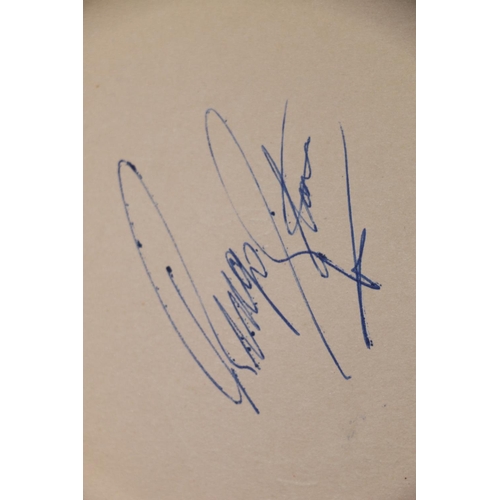 757 - Small autograph book containing Beatles signatures to include John Lennon, Paul McCartney, George Ha... 